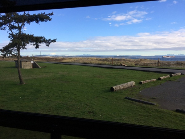 View from our site at Fort Worden State Park, Port Townsend, WA. One of our favorite close parks.