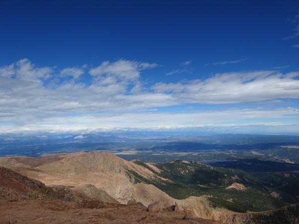 View from Pike's Peak near Colorado Springs.