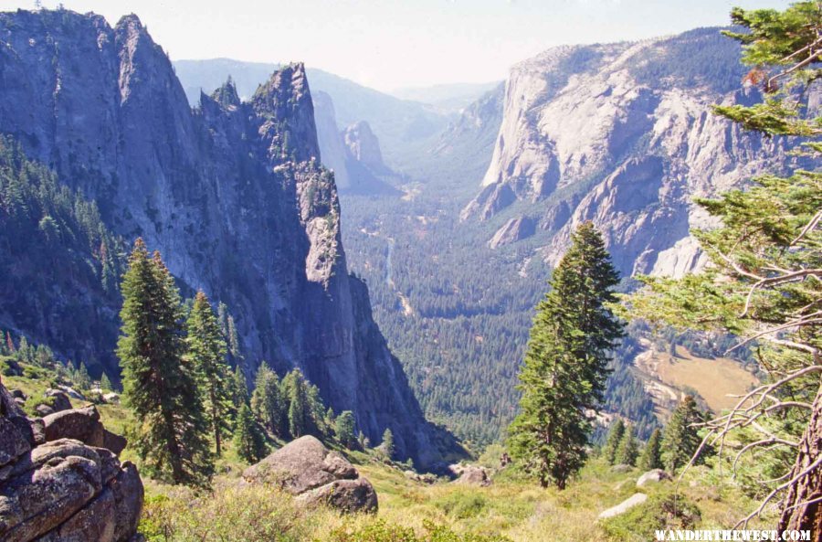 View halfway up the Four Mile Trail