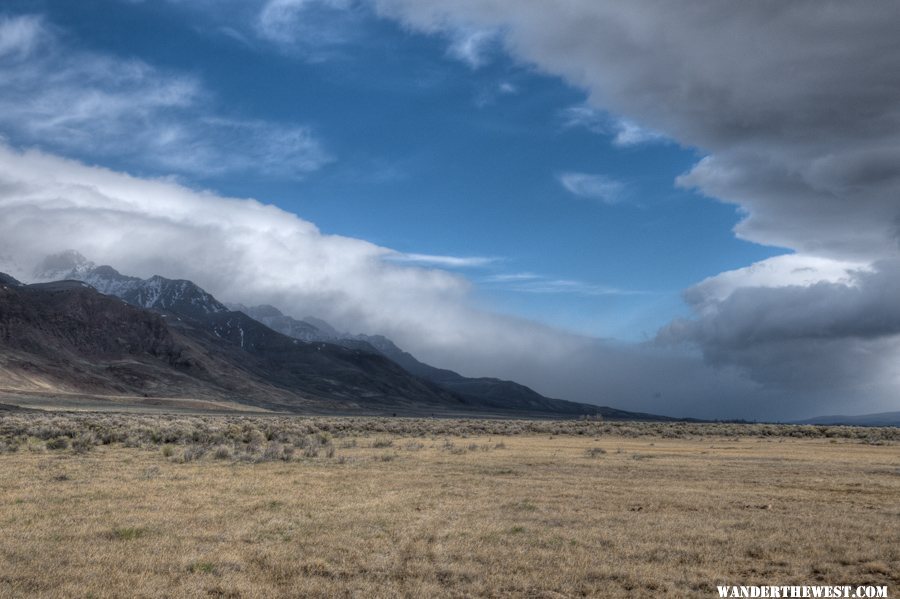 View NW Towards Steens Mt from west-edge of Alvord (camp spot)