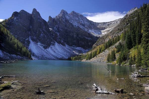 We came across this little lake on a hike up the mountain adjacent to Lake Louise to get to a chalet.