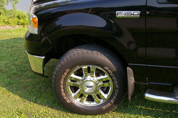 Wheel mud flaps installed.