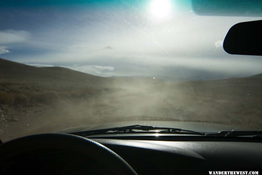 Wind storm on Lucky Boy Pass