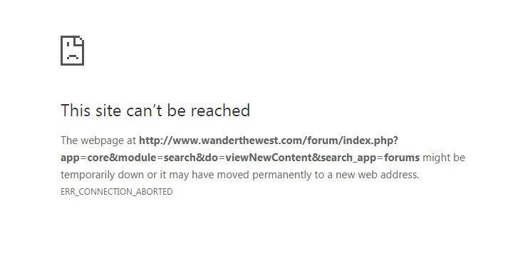 WTW Site Can't Be Reached