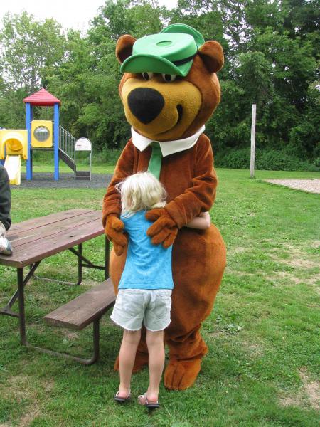 Yogi and my daughter, Yogi Bear campground, Mexico N.Y.